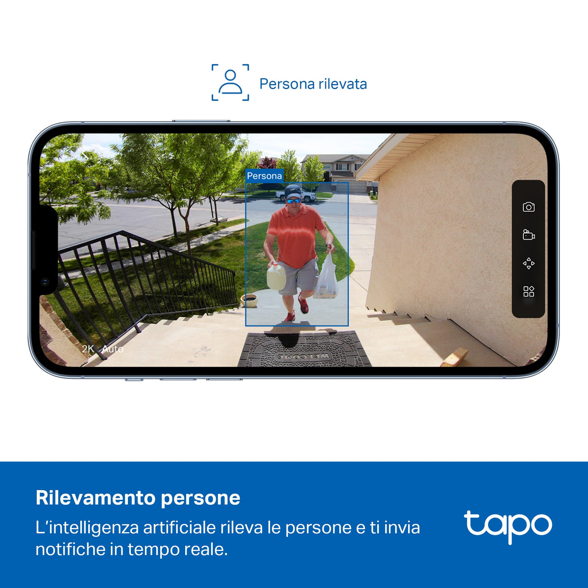 Tapo C400 KIT Telecamera WiFi Esterno FHD 2MP Batteria con Pannello Solare