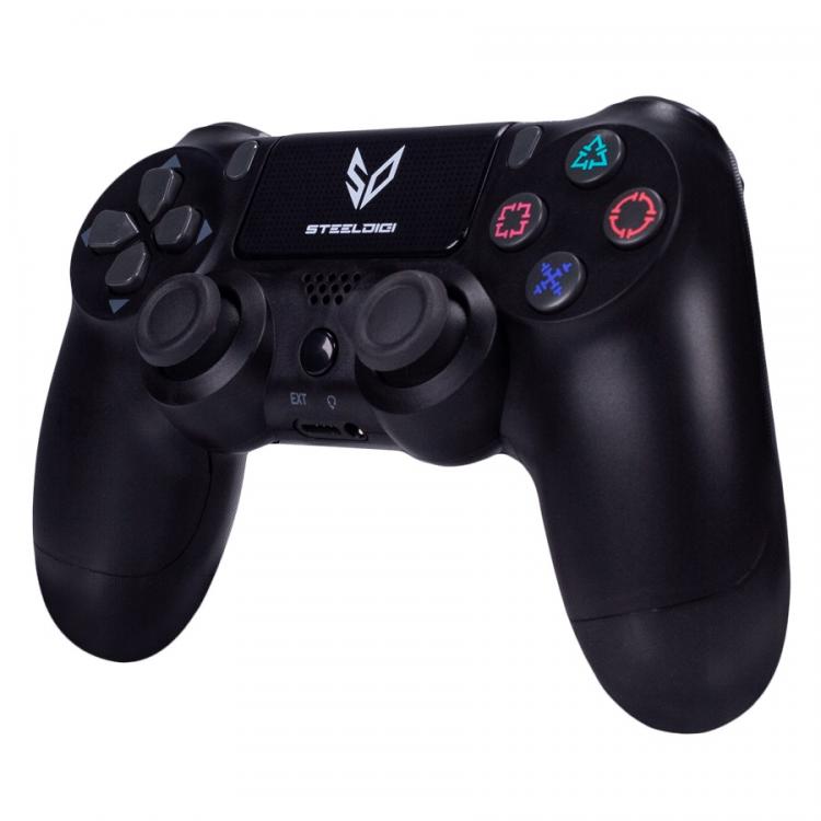 Steeldigi Wireless Controller für PS4, Gamepad, kabellos, Playstation 4, Schwarz