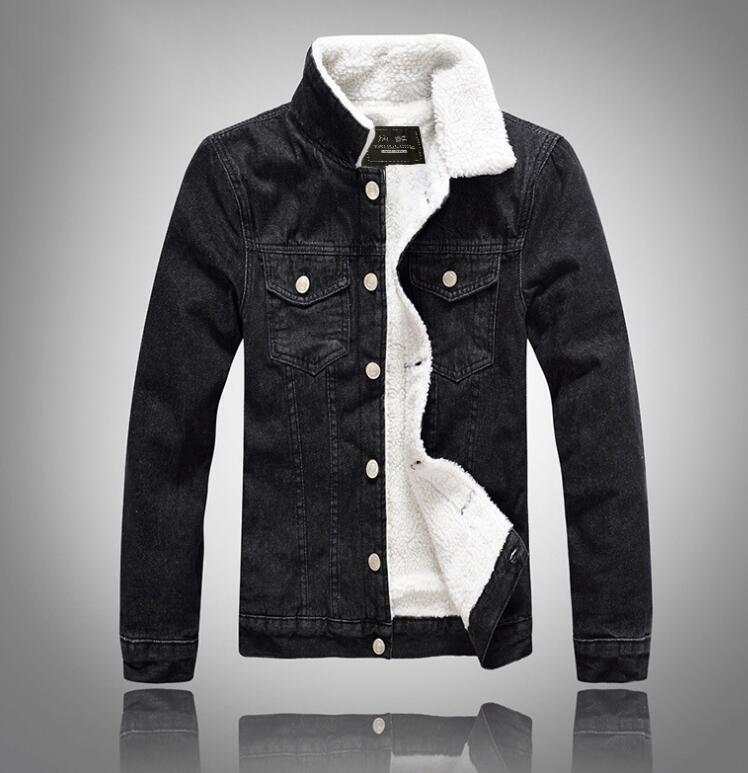 Giacca jeans felpata uomo di cotone