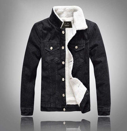 Giacca jeans felpata uomo di cotone