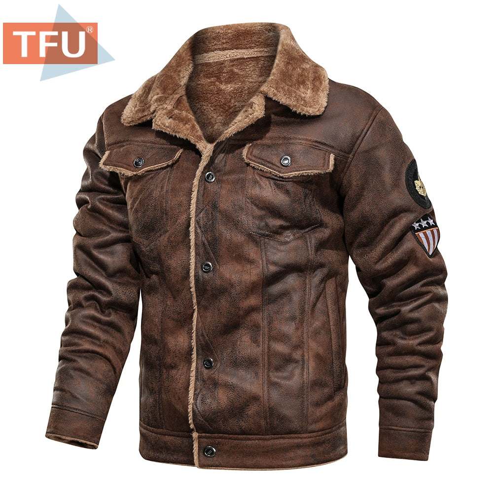 Giubbotto uomo in pelle Military