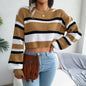 Autumn Winter wide-sleeved, crew neck sweater