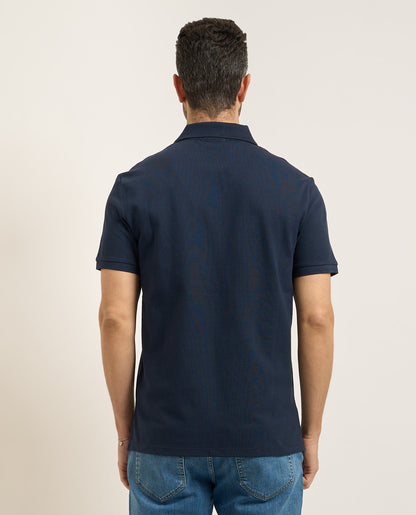 Calvin Klein Polo classica da uomo in piqué misto cotone LV040EM269 CEF blu