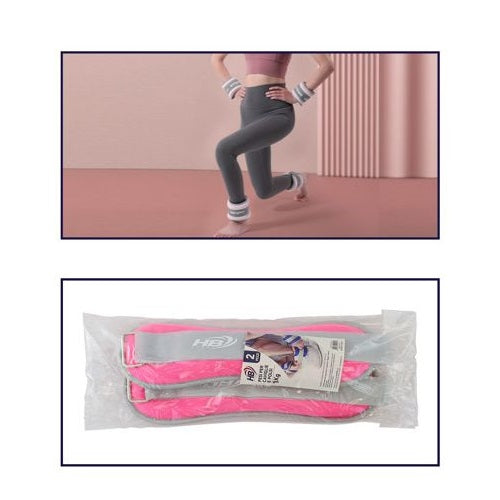 Coppia Pesi Per Caviglie/Polsi Sabbia Sport Fitness Cavigliere Da 0,5kg (1kg) Rs