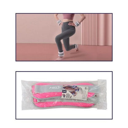 Coppia Pesi Per Caviglie/Polsi Sabbia Sport Fitness Cavigliere Da 0,5kg (1kg) Rs