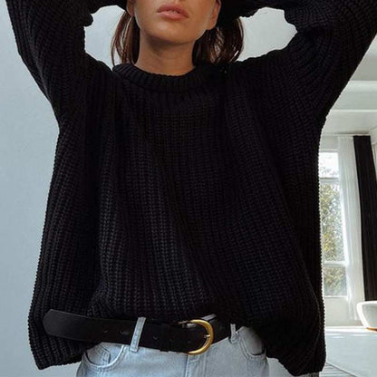 Maglione oversize lavorato a maglia da donna