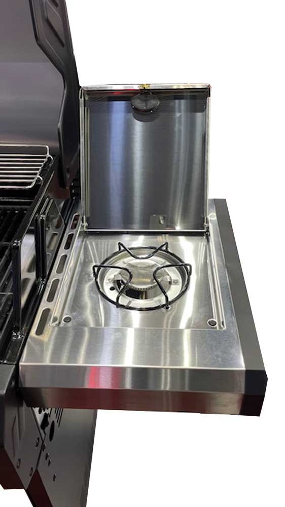 Gasgrill Vesuvio 4 Brenner + Seitenkocher - Gusseisenroste
