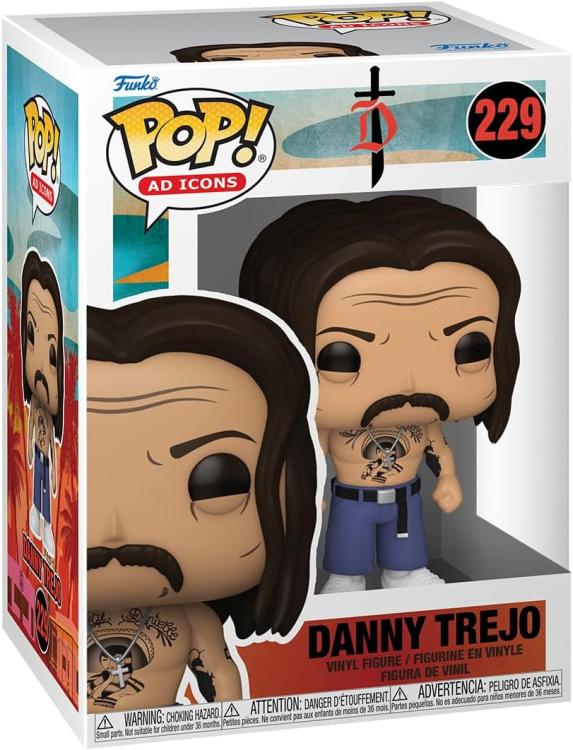 Funko Pop ! Ad Icons Dt (229) Danny Trejo Vinyl Figure 9Cm Statua Da Collezione