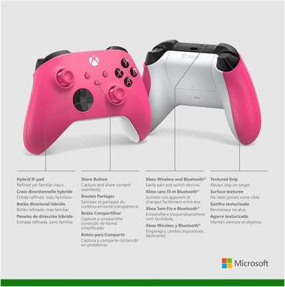 Controller Microsoft Xbox Serie X/S Deep Pink Pad Wireless One Rosa