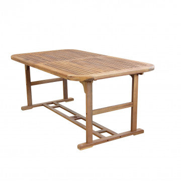 Tavolo rettangolare allungabile 180/240 x 100 cm in legno acacia massiccio