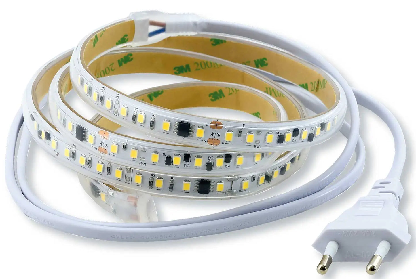 Strip LED 1 metro IP65 230V, 6W luce naturale 4000K, tagliabile