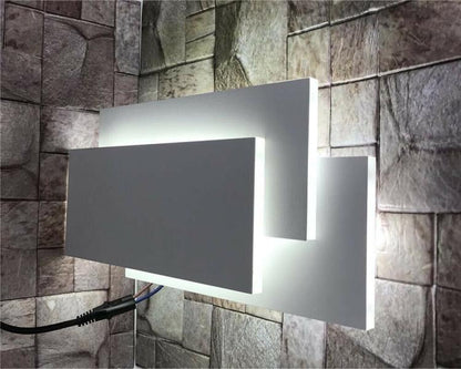 Applique Led Luce Bianca Vetro Da Parete 12w Lampada Moderno Luce 3 colori CCT (Bianco Freddo, Naturale e Caldo)