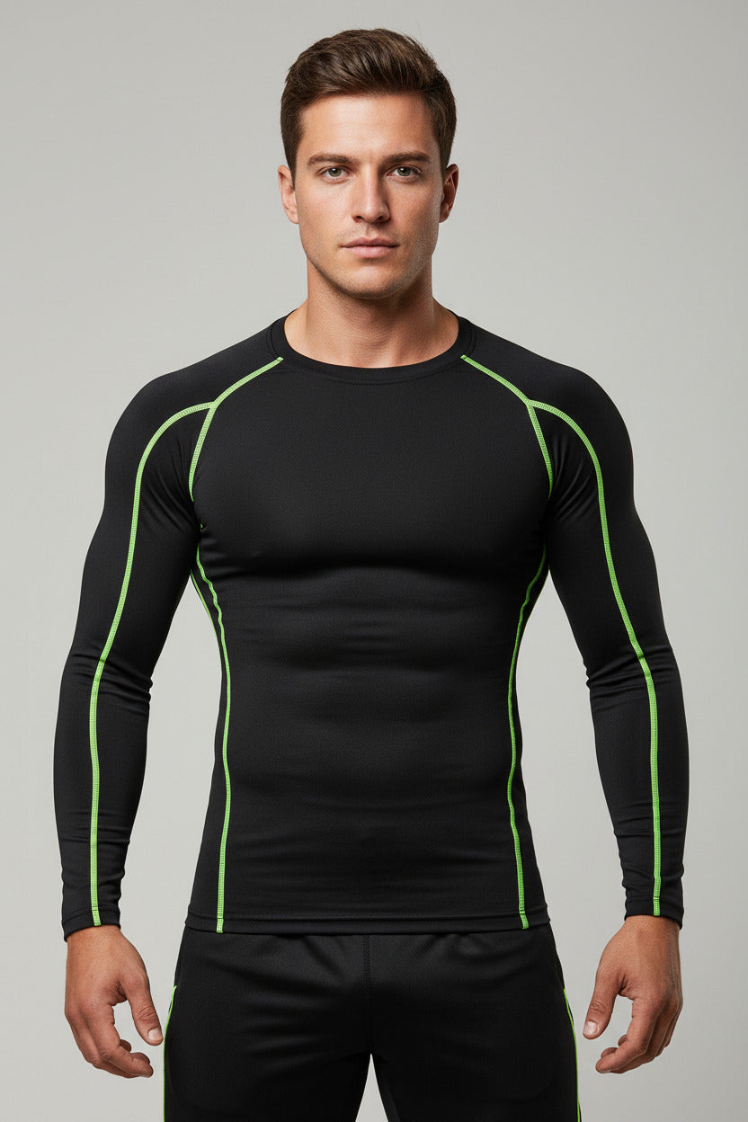 Maglietta Sportiva Uomo Elasticizzata Manica Corta Slim Fit