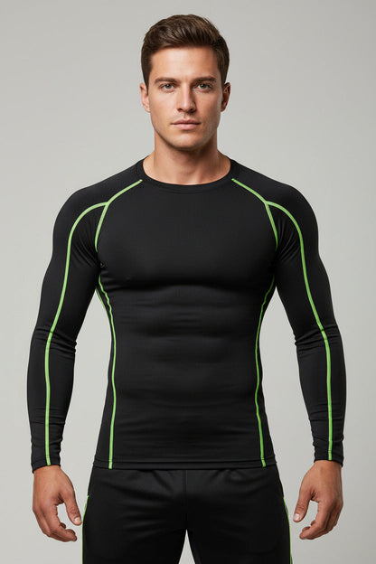 Maglietta Sportiva Uomo Elasticizzata Manica Corta Slim Fit