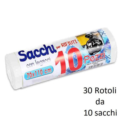 300 Müllsäcke Abfallsäcke Mülltüten Mülltrennung 70x110cm WEISS