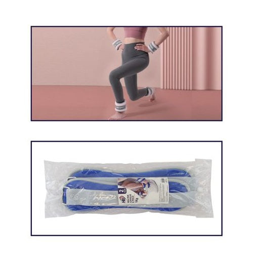 Coppia Pesi Per Caviglie/Polsi Sabbia Sport Fitness Cavigliere Da 1.5kg (3kg) Bl