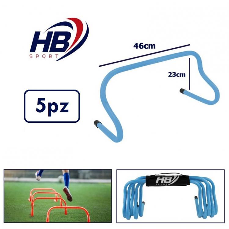 Set 5 Hürden Sport Training Fußball Geschwindigkeit Agilität Koordination Blau 23 cm