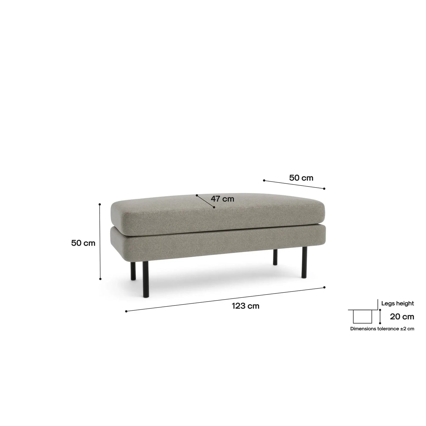 Sitzbank CHELSEA - Taupe