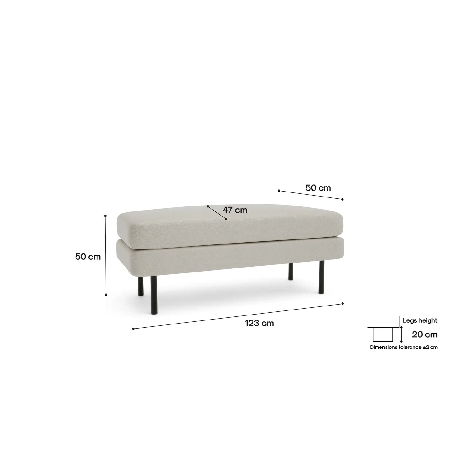 Sitzbank CHELSEA - Creme
