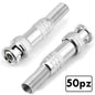 50pcs BNC Male Screw Connector for RG59 Cable CCTV DVR