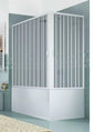 Folding Bathtub Screen Galassia Adjustable – 60/70 x 160/170 cm – H 150 cm – Bellows System