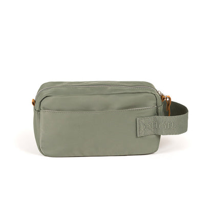Pochette verde in nylon