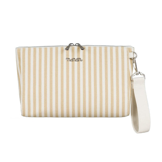 Pochette aus beigem Canvas