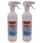 Professional Clean++ Sanitizing Spray 750ml x2 Home Environments Fabrics Surfaces