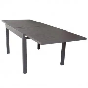 Ausziehtisch Hawaii aus taupefarbenem Aluminium - 135/270 x 90
