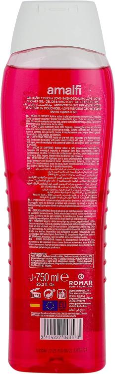 Amalfi Dermo Care (Love) Bagnoschiuma Bagnodoccia Shower Gel Bagno Doccia 750ml