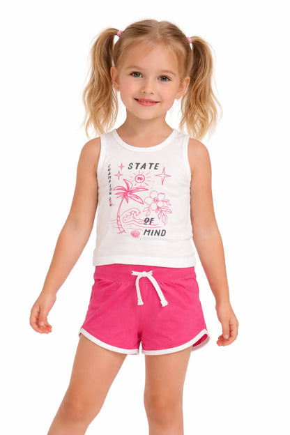 Champion Set Donna Maglietta e Pantaloncino 405378 WW001 - Bianco