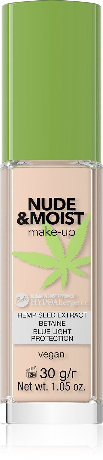 HypoAllergenic Hemp Nude & Moist Fondotinta Idratante E Nutriente 30 gr