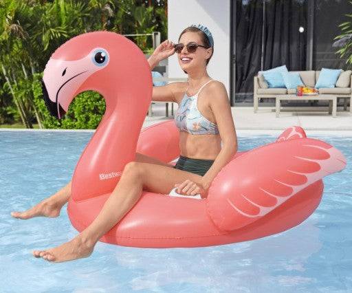 Aufblasbares Flamingo-Reittier – 168x120 cm, Tragkraft 100 Kg