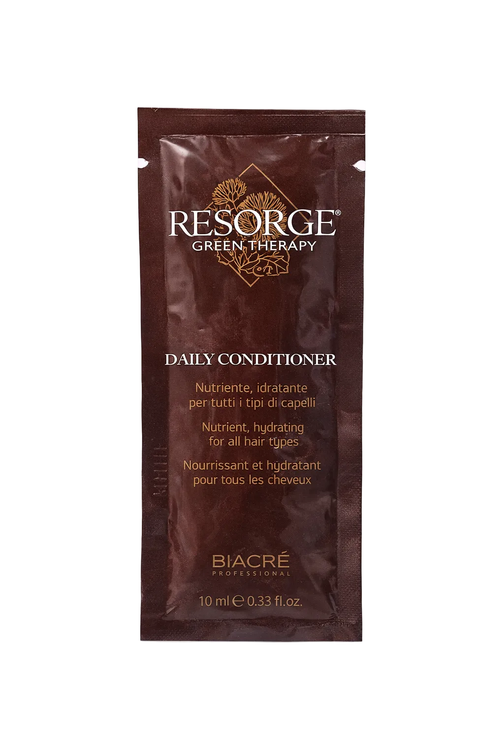 Biacré Resorge Green Therapy Daily Conditioner Balsamo Nutriente, Idratante Per Tutti Tipi Di Capelli Monodose 10 ml