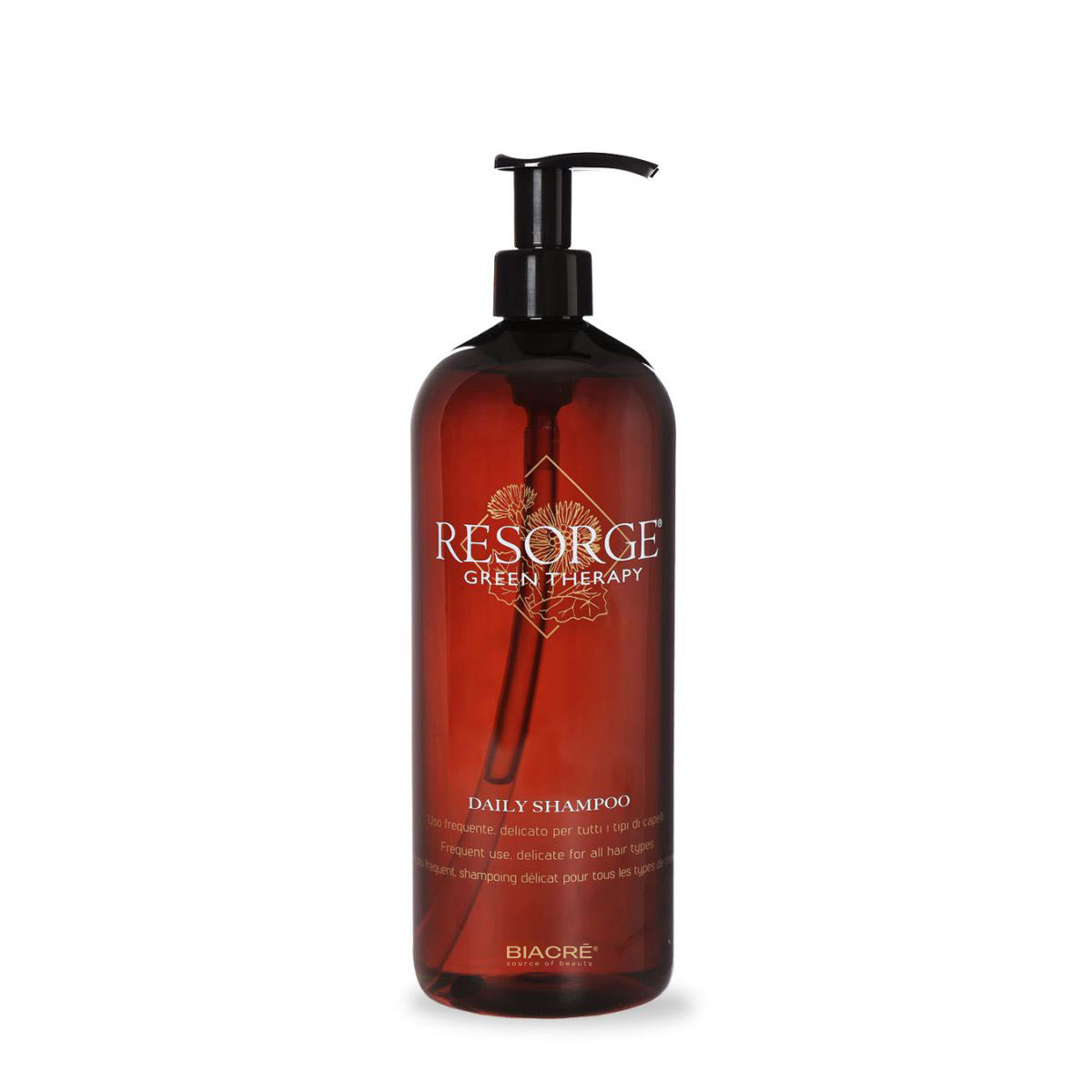 Biacré Resorge Green Therapy Daily Shampoo Uso Frequente Delicato Per Tutti I Tipi Di Capelli 1000 ml