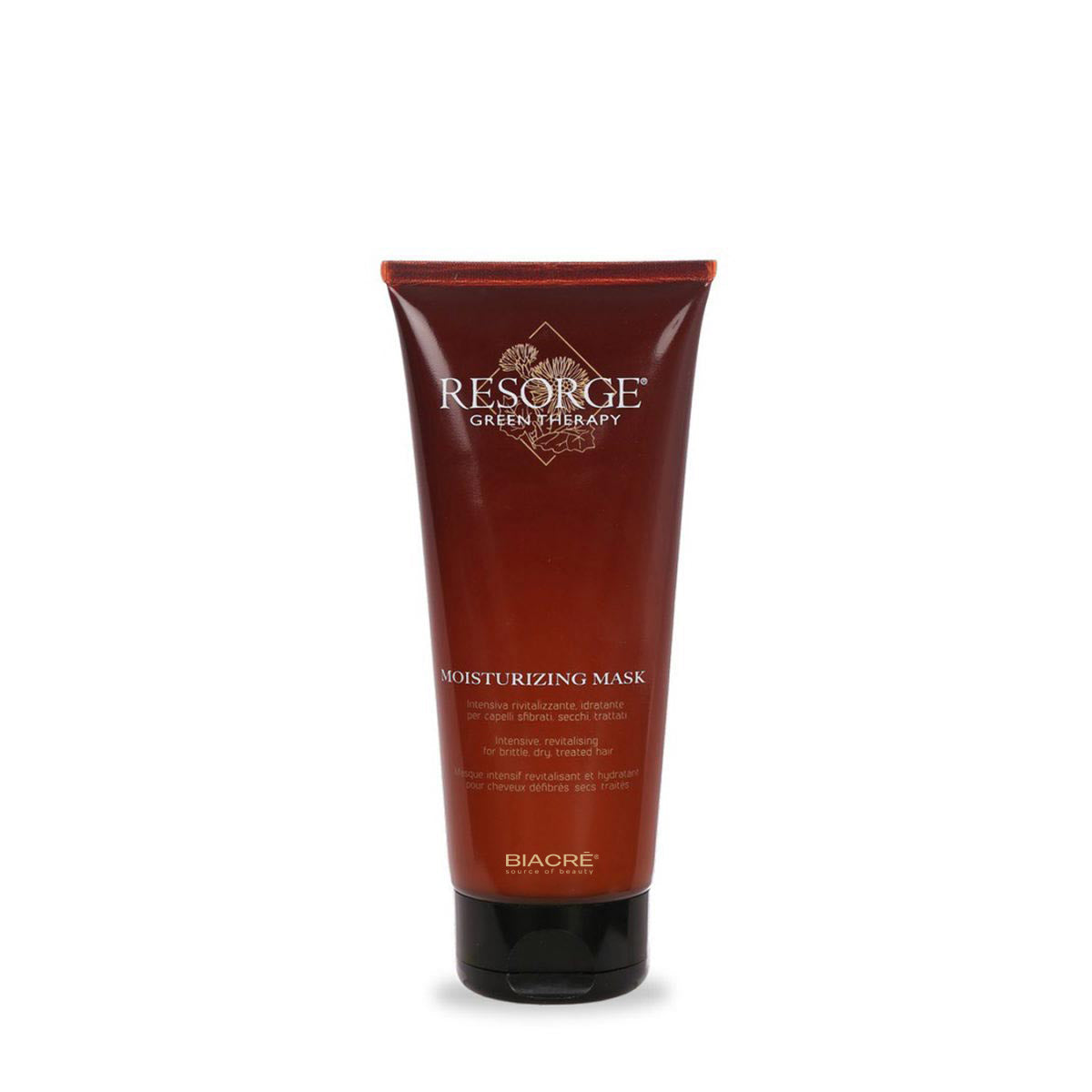 Biacré Resorge Green Therapy Moisturizing Mask Maschera Intensiva,Rivitalizzante, Idratante Per Capelli Sfibrati, Secchi E Trattati 200 ml