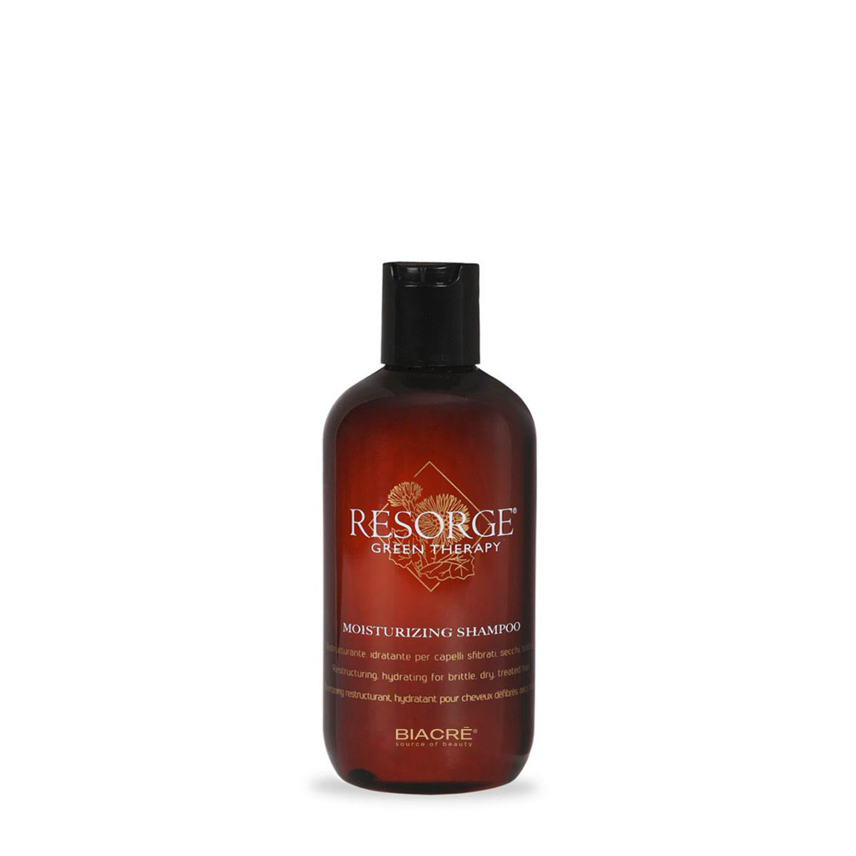Biacré Resorge Green Therapy Feuchtigkeitsspendendes, restrukturierendes Shampoo für strapaziertes, trockenes und behandeltes Haar, 250 ml