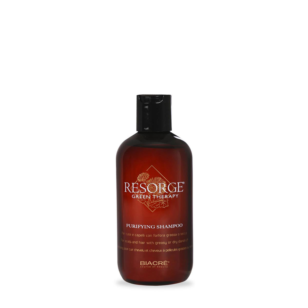 Biacré Resorge Green Therapy Purifying Shampoo für fettige oder trockene Kopfhaut und Haare mit Schuppen 250 ml