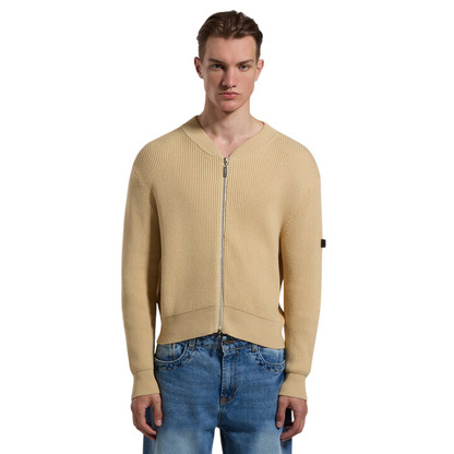 Bikkembergs Maglia Uomo con Cerniera Intera BMM1146 Beige