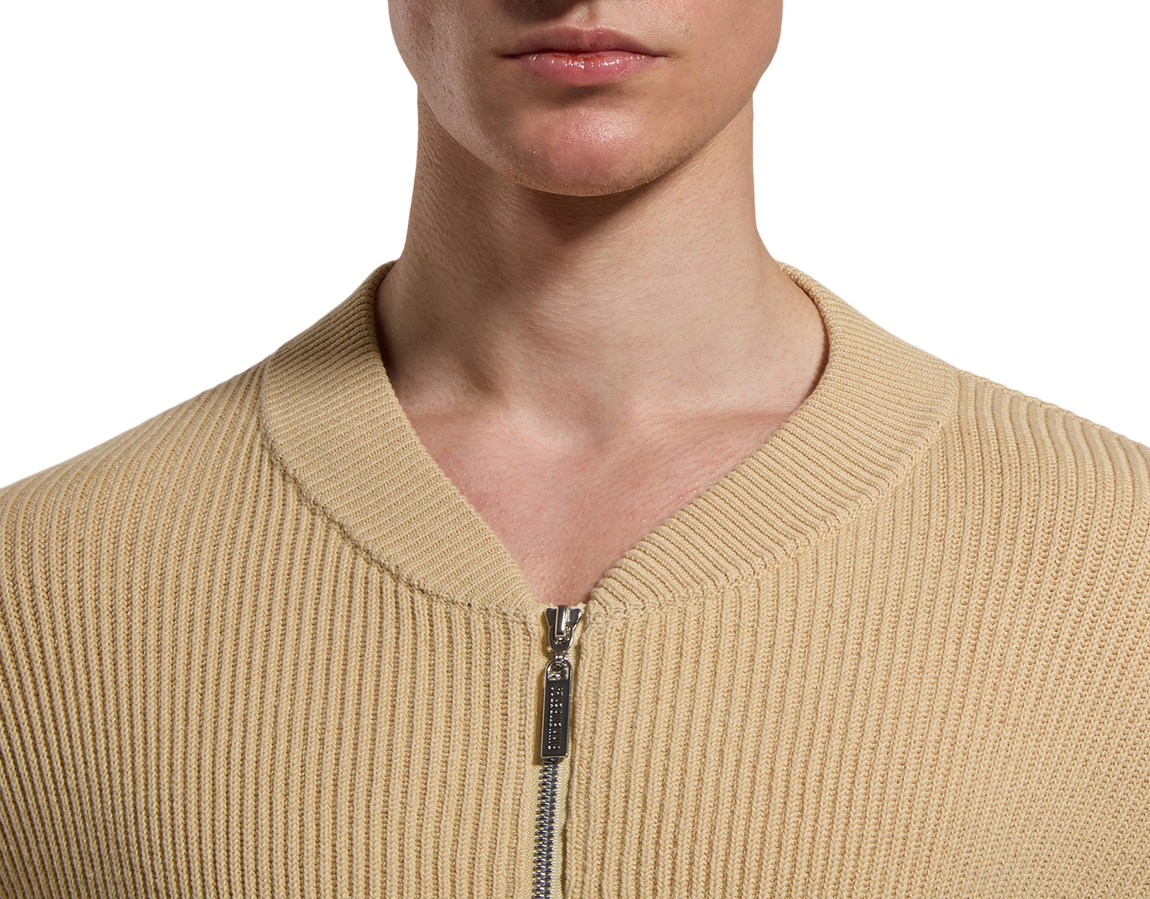 Bikkembergs Maglia Uomo con Cerniera Intera BMM1146 Beige