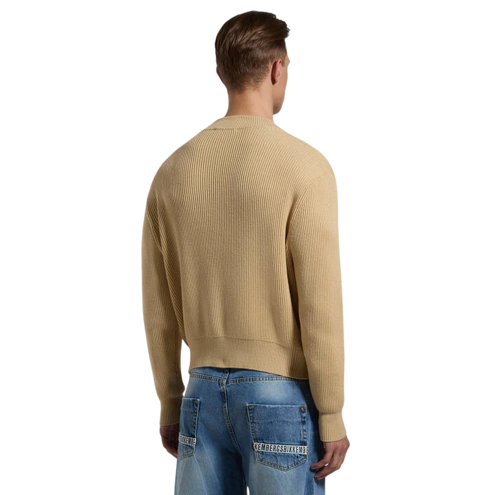 Bikkembergs Maglia Uomo con Cerniera Intera BMM1146 Beige