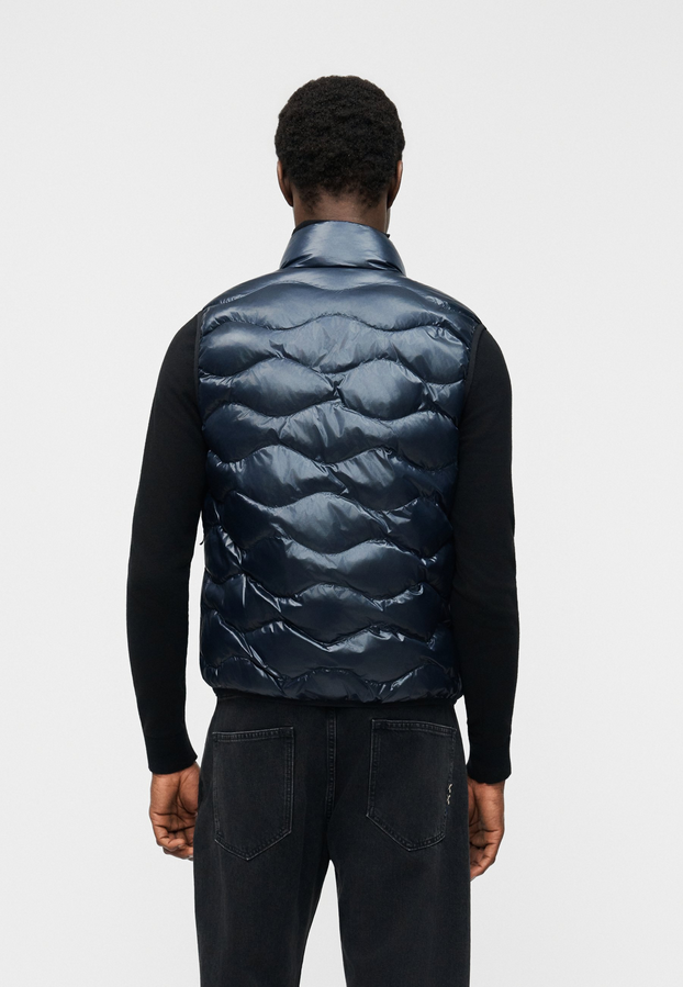 Blauer Gilet Piumino Uomo Blu Quadri Sorona Danny 26SBLUX02184