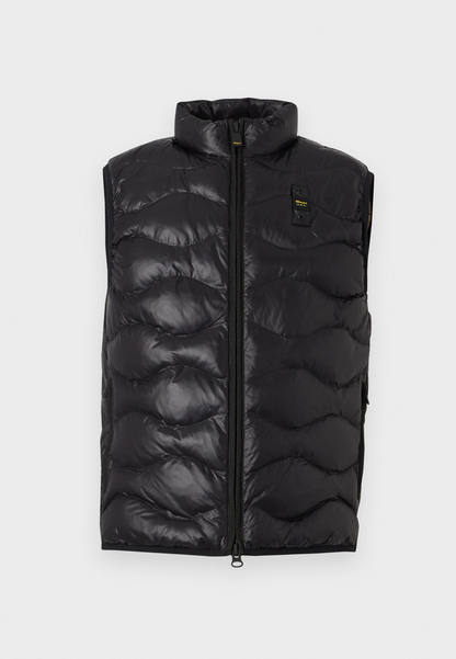 Blauer Gilet Smanicato Uomo Nero Quadri Sorona Danny - 26SBLUX02184-005958 999ET