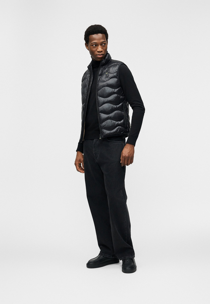 Blauer Gilet Smanicato Uomo Nero Quadri Sorona Danny - 26SBLUX02184-005958 999ET