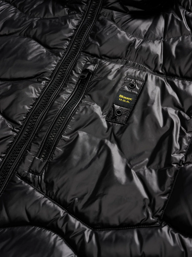 Blauer Giubbotto Uomo Wave 25WBLUC03074-006355 Nero Trapuntato