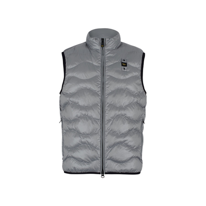 Blauer Danny 25SBLUC02229 Gilet Smanicato Uomo Grigio Check