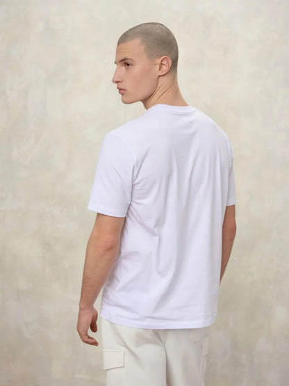 Blauer uomo maglietta in cotone manica corta 26SBLUH02284-007480 100 Bianco