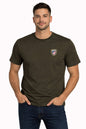 Blauer Men's Short Sleeve T-Shirt Rubberized Logo 26SBLUH02284 007480 60H Green