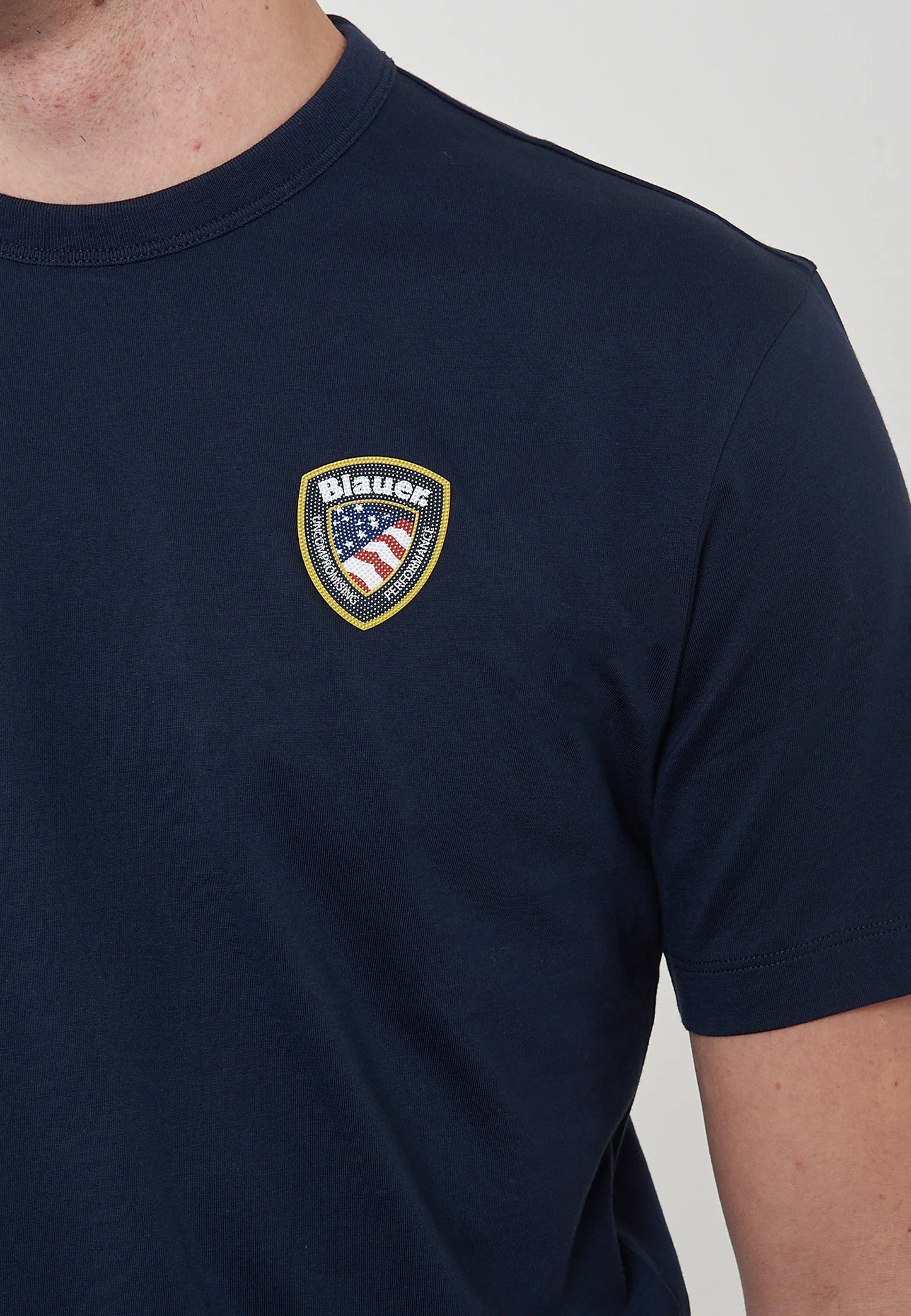 Blauer T-shirt Uomo Cotone Logo 26SBLUH02284-007480 Blu 888