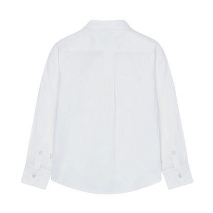 Boboli Camicia in tessuto a fantasia da bambino 738536 1100 bianca